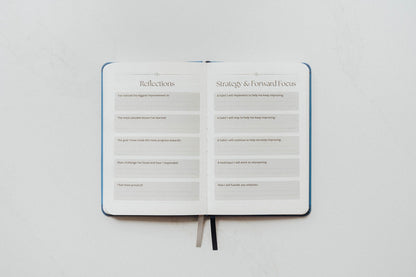 The Judo Journal open to its reflections and strategy pages on a white background